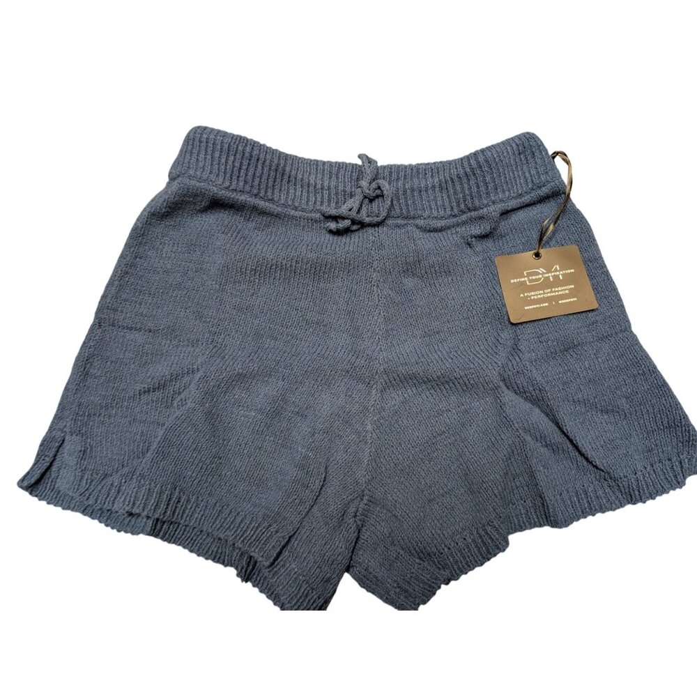 DYI Women's Sweater Felt Bottom Short Navy Size Small
